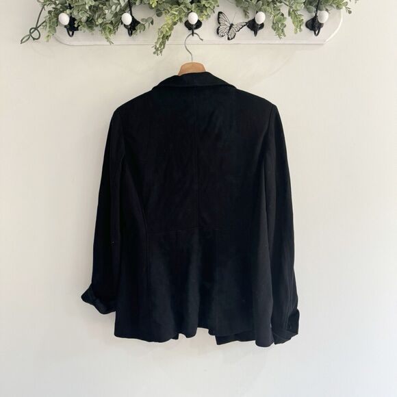 Eileen Fisher Black Button Blazer Viscose Silk Small - Picture 3 of 6